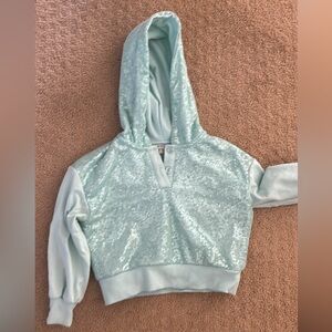 Habitual Mint Green Sequin Hoodie size 3T